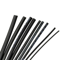free shipping 20mlot 9mm dia pe heat shrinkable tube black heat shrinkable tube 600v heat shrinkable thin wall tubes