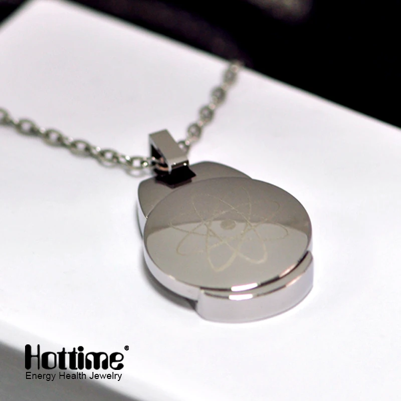 Hottime Magnetic Stainless Steel Necklaces And Bracelet Set 4 IN 1 Bio Elements Energy Pendant Necklace 1PCS 60CM Ball Chain|necklace
