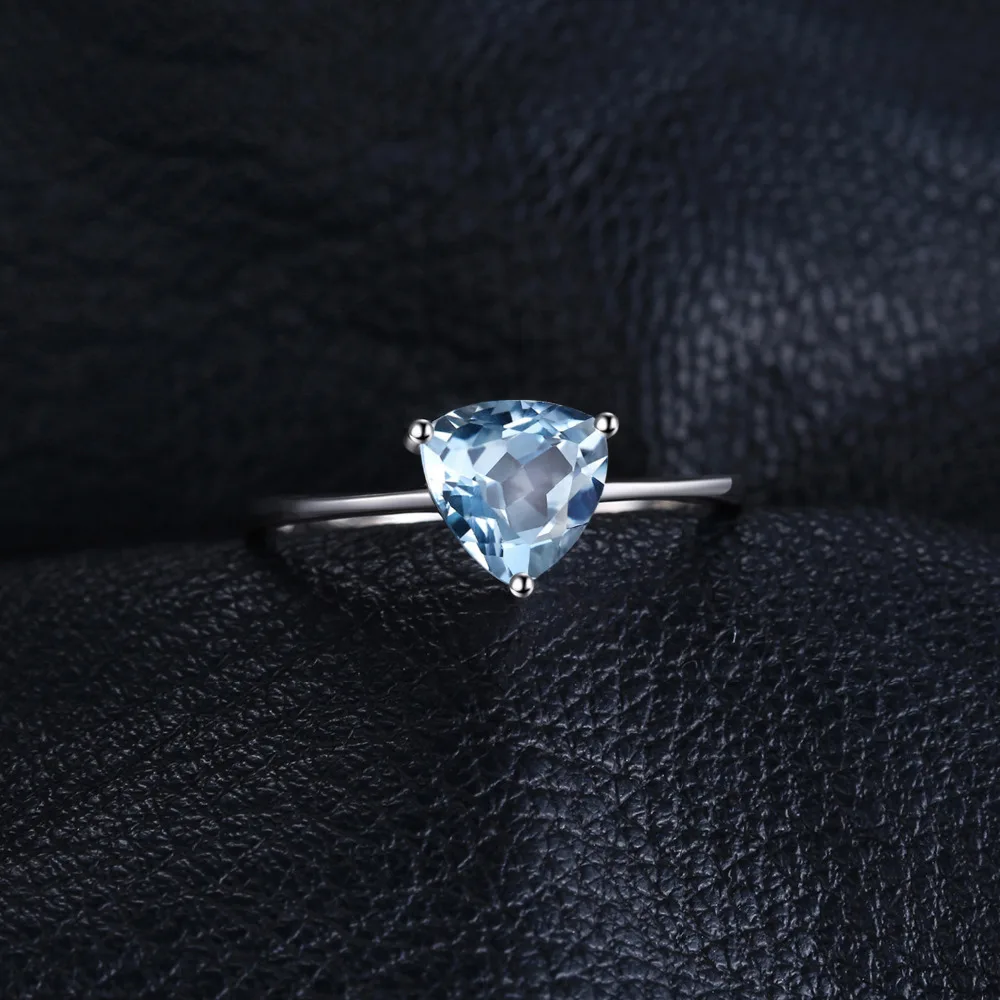 Jewelrypalace трлн 1.5ct Природный Голубой топаз камень пасьянс кольцо Pure стерлингового