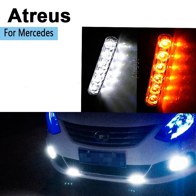 Atreus2X Автомобильный светодиодный Габаритные огни 12В на возраст 3 6 9 LED DRL лампы для