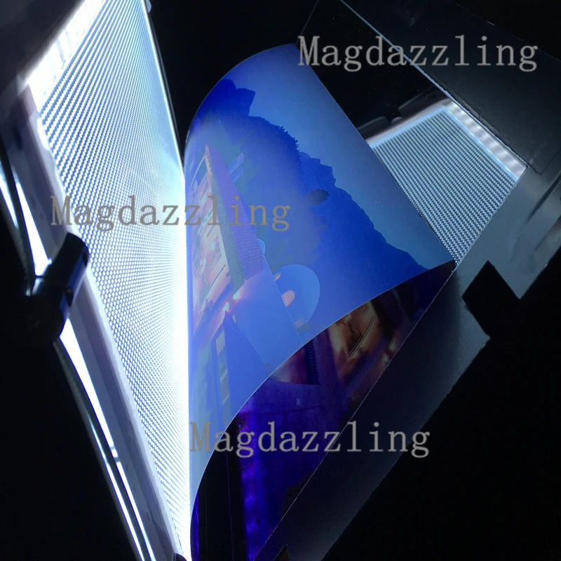 Двухсторонний Магнитный открывающийся кабель A3 подвесное окно светодиодная