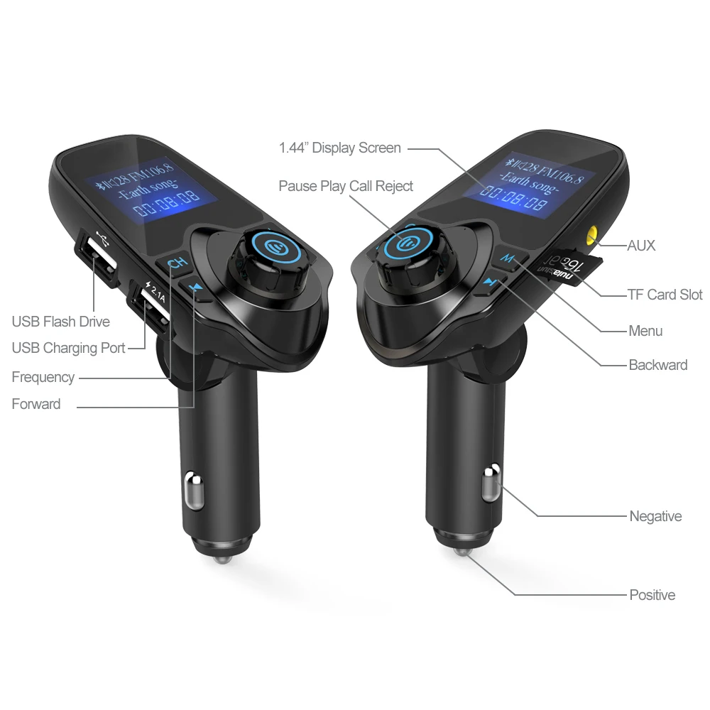 Nulaxy FM передатчик аудио Автомобильный MP3 плеер модулятор автомобильный комплект