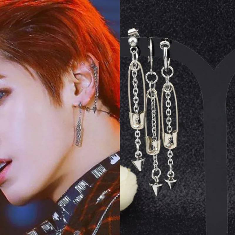 Конические Серьги гвоздики с заклепками KPOP DNA корейские серьги V образным вырезом