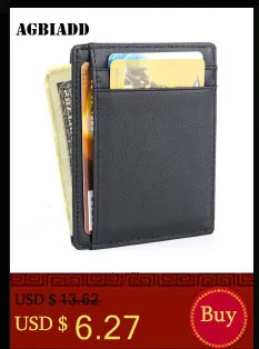 Agbiadd Пояса из натуральной кожи Для мужчин бумажник три раза RFID кошелек Бизнес Визитница с монет сумка мужской кошелек 314
