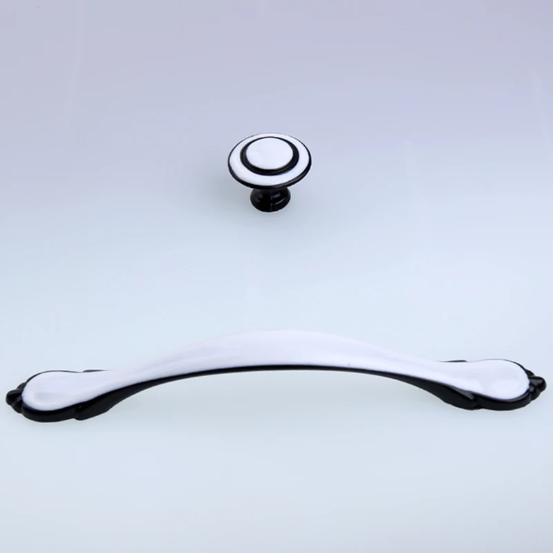 128 мм современный простой черный белый тумба кухонного шкафа дверные ручки 32 ящик