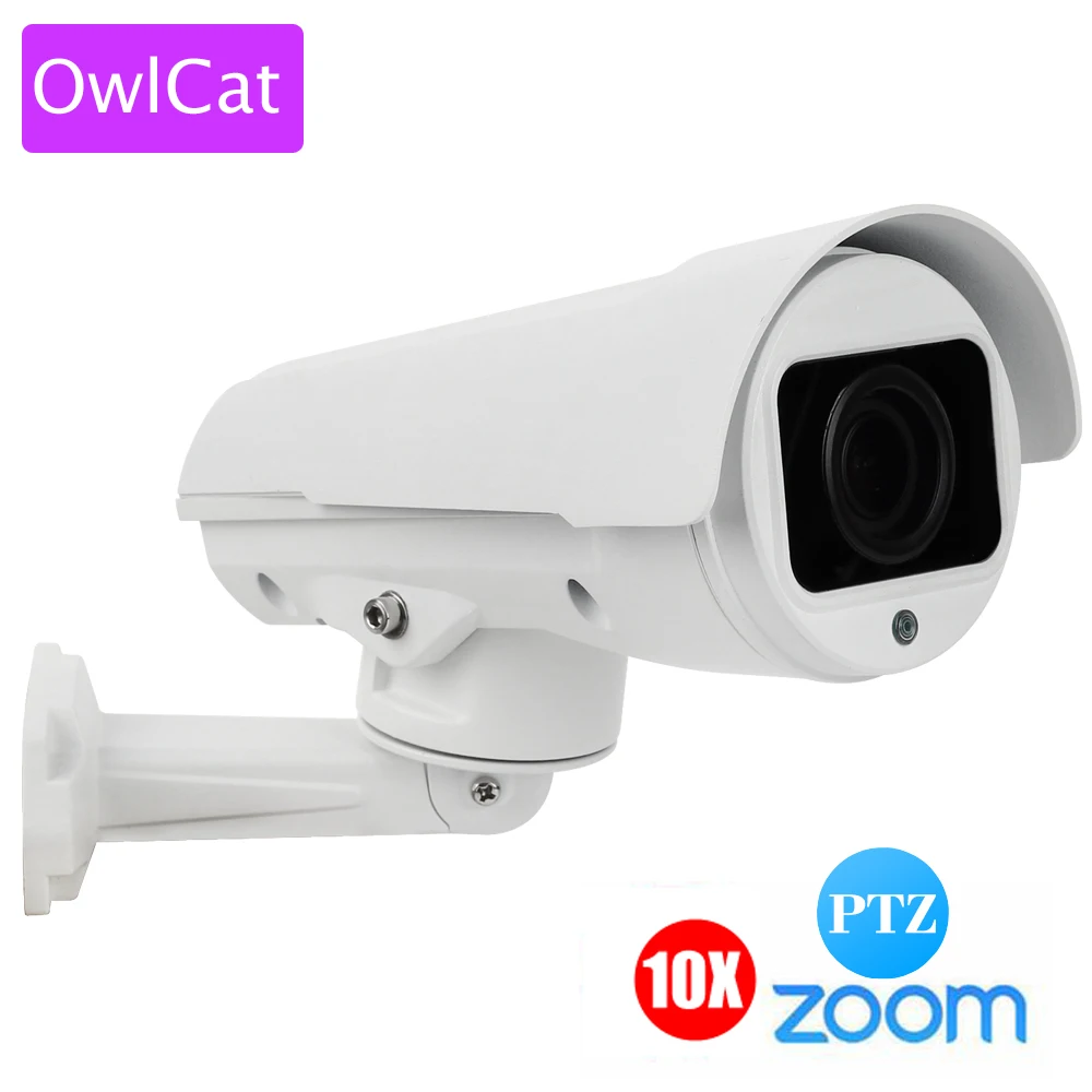 OwlCat 1080P 2MP 5MP Full HD цилиндрическая IP камера PTZ 4X 10X зум Автофокус варифокальная сеть