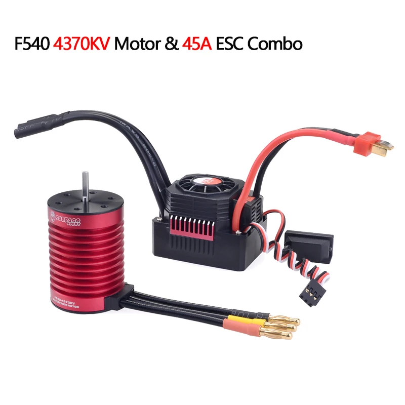 F540 4370KV 45A ESC RC автомобиль 1:10 Запчасти 3650 3660 F540 3000KV 3500KV 3100KV 3600KV 5200KV 3930KV 4500KV 4370KV 4200KV бесщеточный мотор 45A 60A ESC - Цвет: F540 4370KV 45A ESC