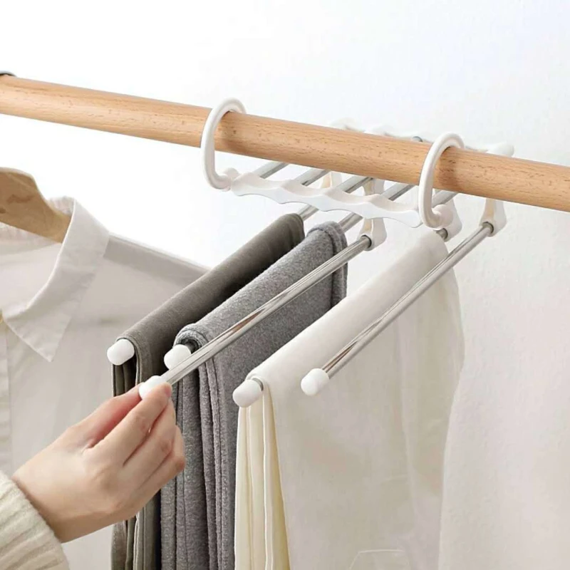 1PC 5 layers Adjustable Clothes Hangers Pants Storage Cloth Rack Multilayer Hanger | Дом и сад