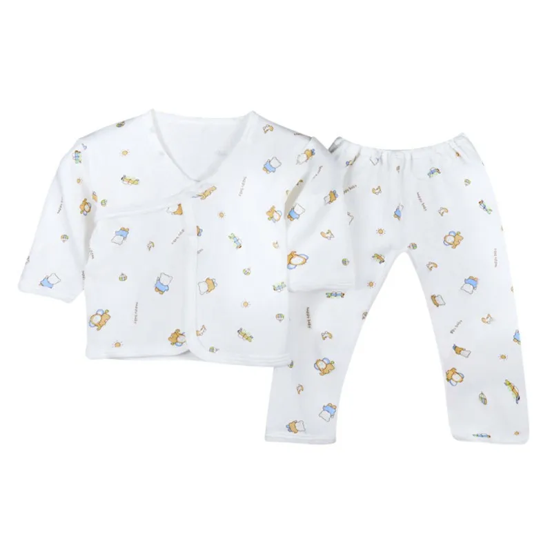 2019 Newborn Baby Sets Infant Underwear Set Unisex Clothing Suit Autumn Winter Clothes T-shirt+Pants 2pcs 0-3 Months | Детская одежда и
