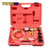 vacuum cooling system auto car radiator coolant refill purging tool gauge kit with air pump car wash easy connect