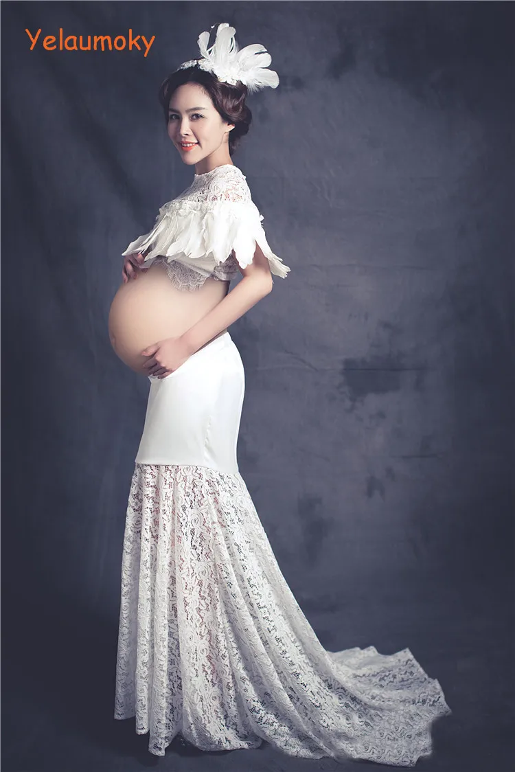 Средства ухода за кожей для будущих мам Перо Кружевной топ + Юбки Комплекты