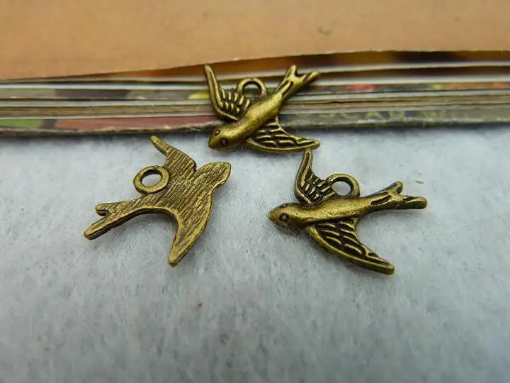 

Diy accessories vintage handmade ancient bronze bird c2309 15* 16mm