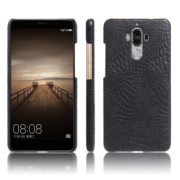 Роскошный крокодил змея текстура кожаный чехол для Huawei Mate 9 Чехол Жесткий Задняя