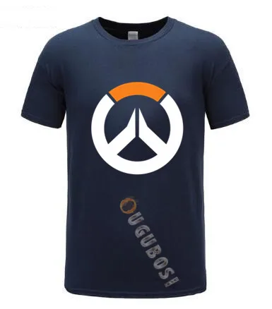 Бесплатная доставка Мужская футболка 12 цветов на выбор игровая OVERWATCH с логотипом