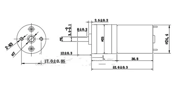 DC6V12V24V 12-1360 об/мин редукционный мотор Реверсивный низкоскоростной турбо-мотор с