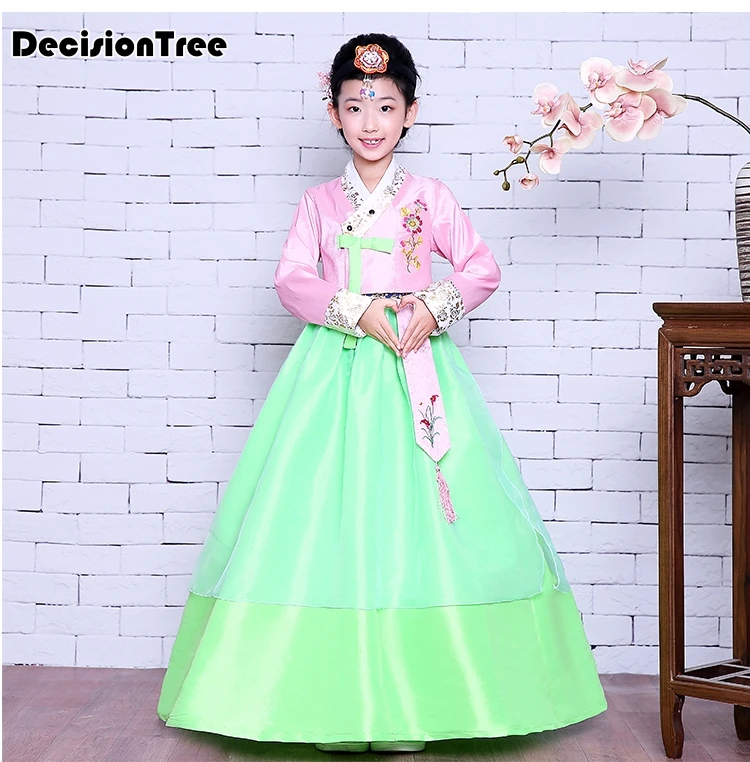 

2021 new hanbok korean clothing traditional dress for children kindergarten performance kids clothing baby girl children day asi