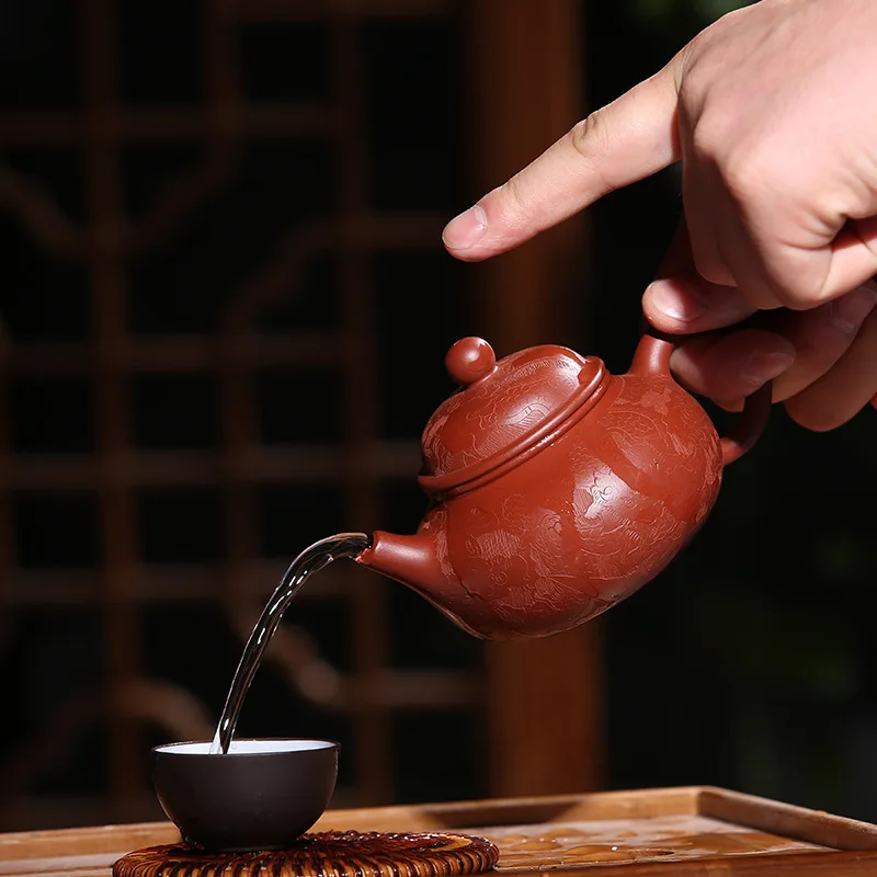 Чайный набор из пурпурного песка dahongpao чайник растушеванной руды чистый ручной