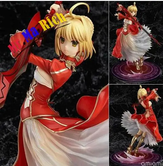 23 см Fate Stay Night Fate/extra Saber Lily 1/7 Масштаб фигурки ПВХ Brinquedos Коллекция Фигурки игрушки