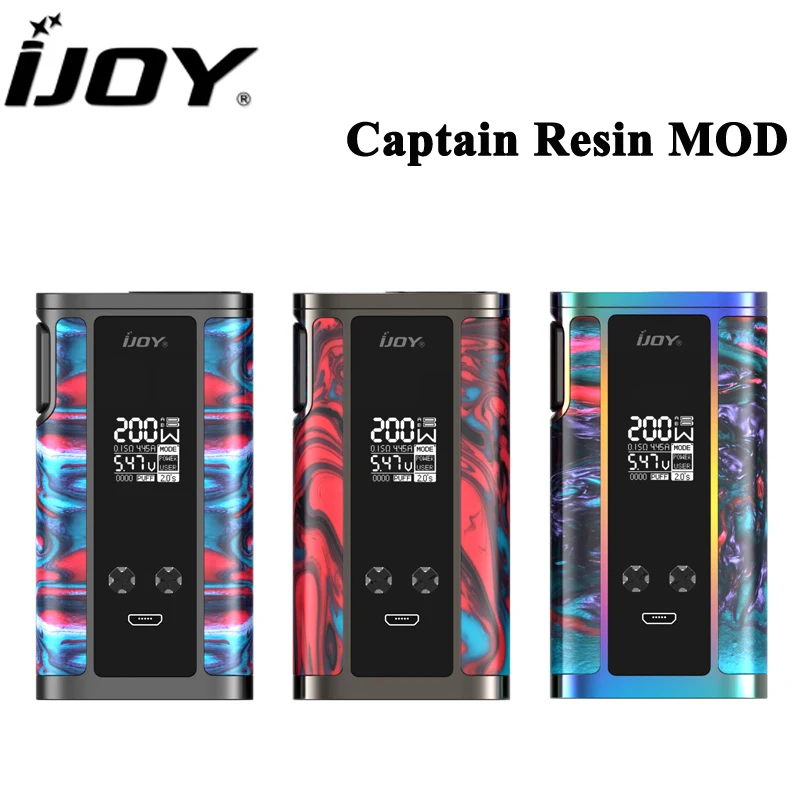Оригинал IJOY капитан смола 200 Вт коробка мод Vape бак электронная сигарета vape