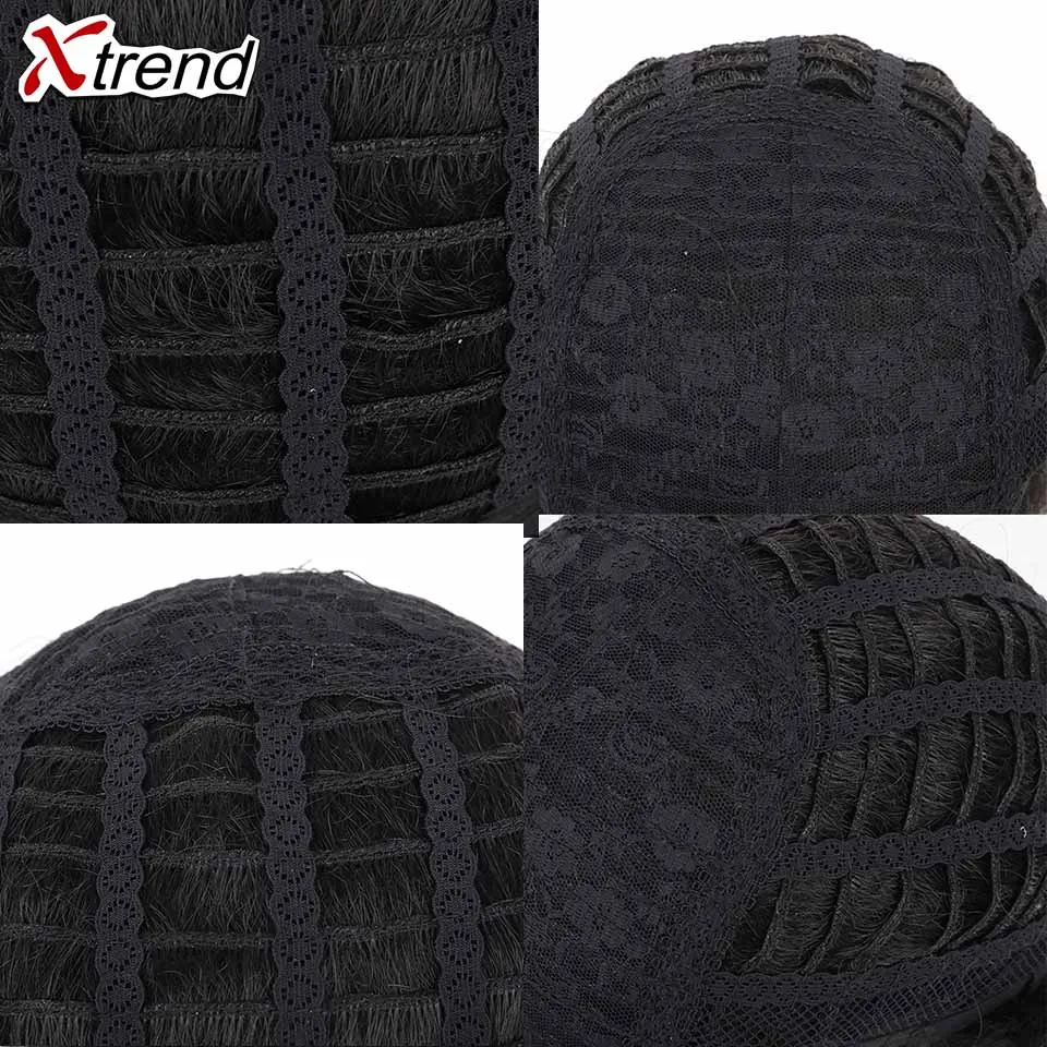 Xtrend короткий синтетический афро кудрявый вьющийся парик для африканских женщин