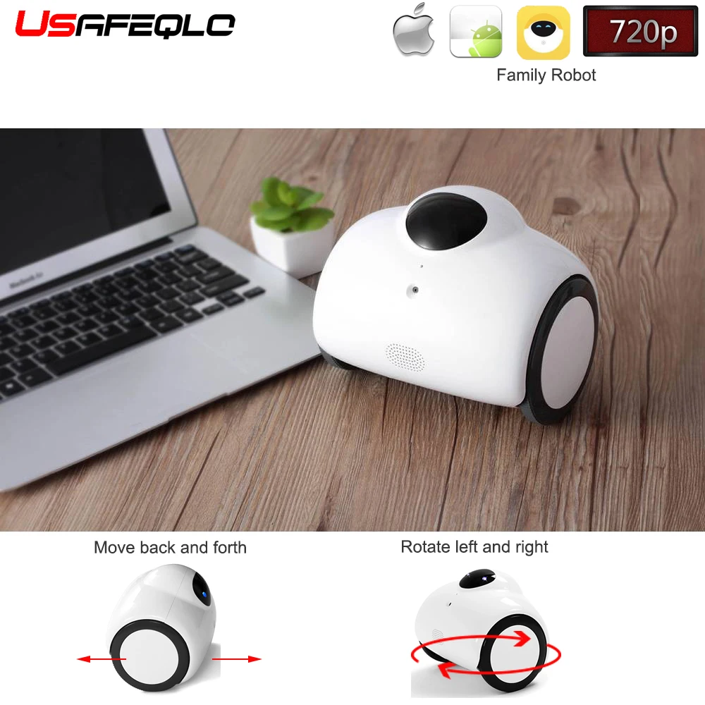 : USAFEQLO робот Камера Смарт WI FI IP HD 720P 1MP Беспроводной Видеоняни и радионяни