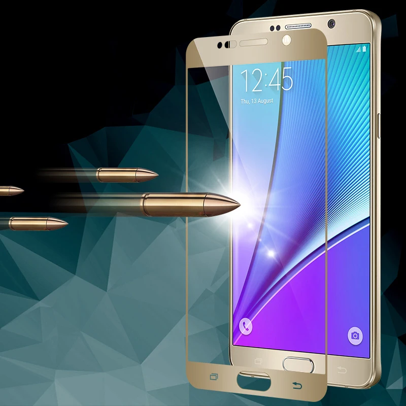 Цветное закаленное стекло для Samsung Galaxy Note 5 4 2 полное покрытие 9H Защита от взрыва