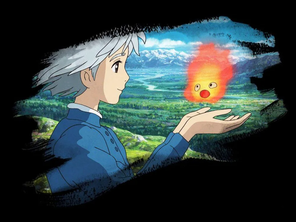 Аниме Howl's Moving замок Тоторо Зонт тройной складной зонт Мультфильм ветрозащитный складной зонт от дождя и солнца