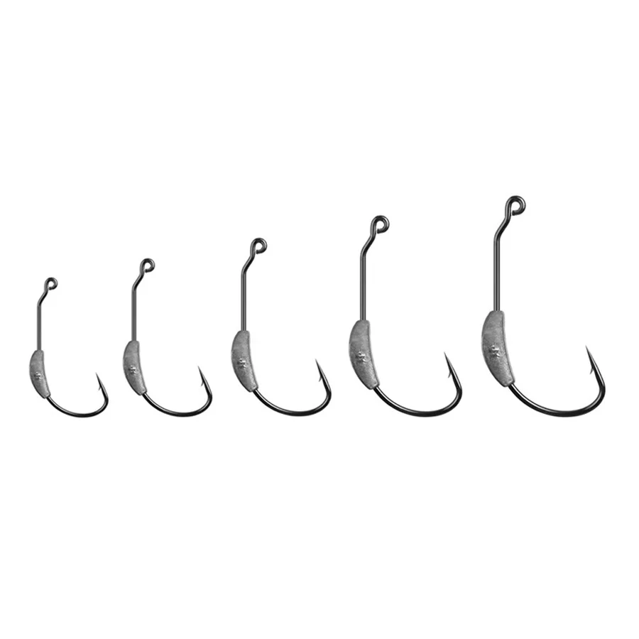 20 штук рыболовные Кривошип крючки с Lead Jig Head Крюк Приманка жесткая приманка