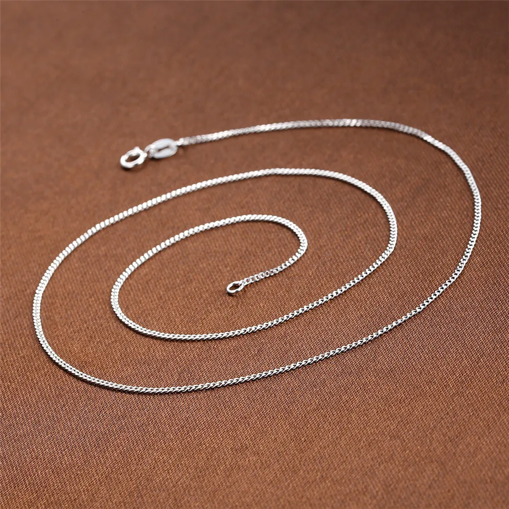 YPAY Genuine 925 Sterling Silver Link Chains Necklaces Fit For Pendant Charm Women Men Luxury S925 Fine Jewelry Gift YMN044 | Украшения и