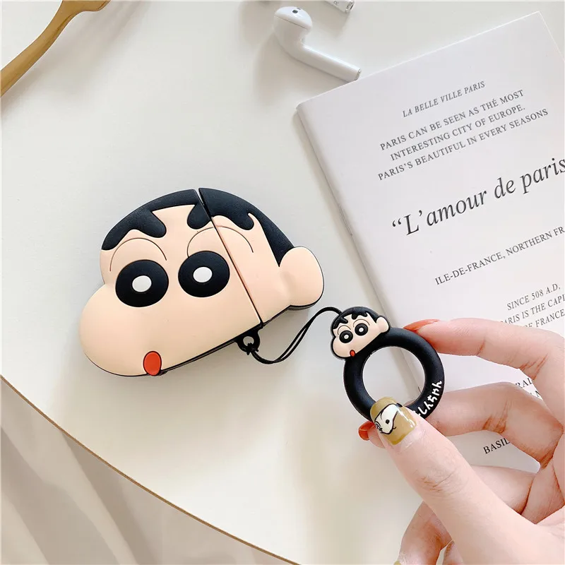 134 3D милый TOHATO мультфильм крокодил Crayon Shinnosuke Nohara силиконовый чехол для AirPods 2 чехол Bluetooth Анти-осень крышка для наушников - Цвет: 134