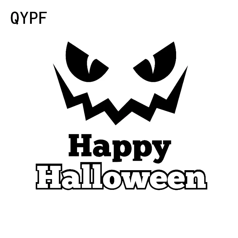 QYPF 11 9*10 3 интересный счастливый Хэллоуин страшный призрак лицо Декор автомобиля