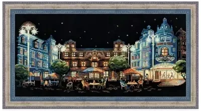 

Needlework 11CT 14CT Cross Stitch, DIY Count Cross Stitch, Embroidery Set, Night view