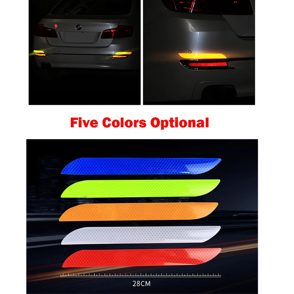 2 шт. универсальный упор для Светоотражающая наклейка автомобиля Предупреждение