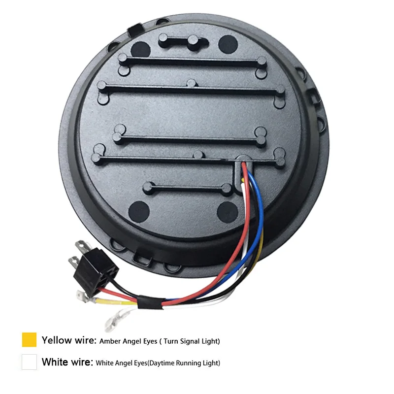 FADUIES 7 дюймовые светодиодный лампы для фар гало Угловые глаза DRL ные фары 12 В Wrangler JK