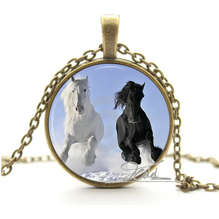 Новинка 6 стилей серебряное ожерелье в виде лошади ювелирные изделия для конного