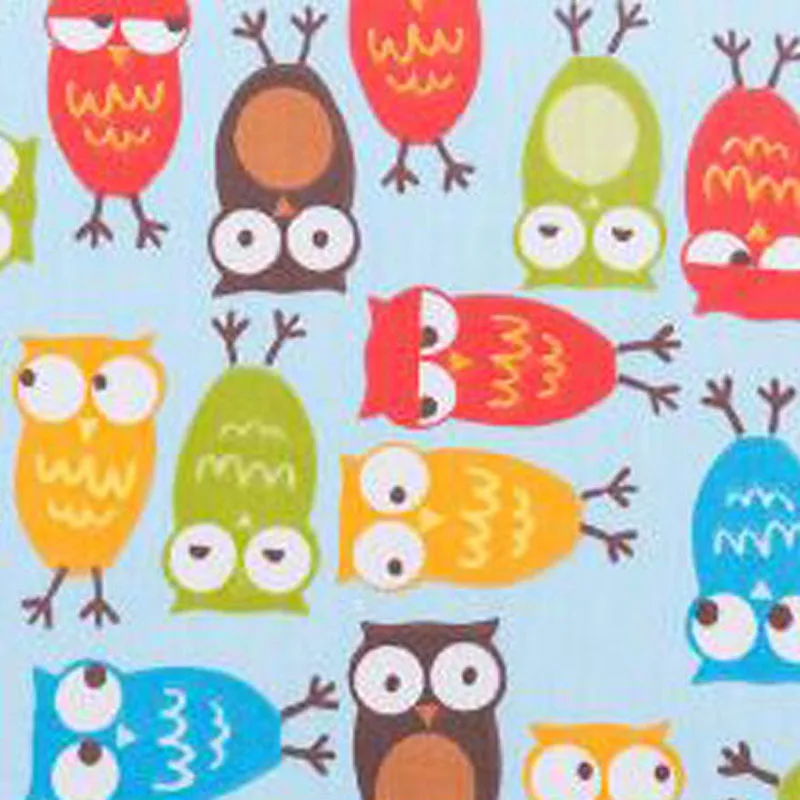 Хлопчатобумажная ткань с принтом Сова удачи 155x50 см |