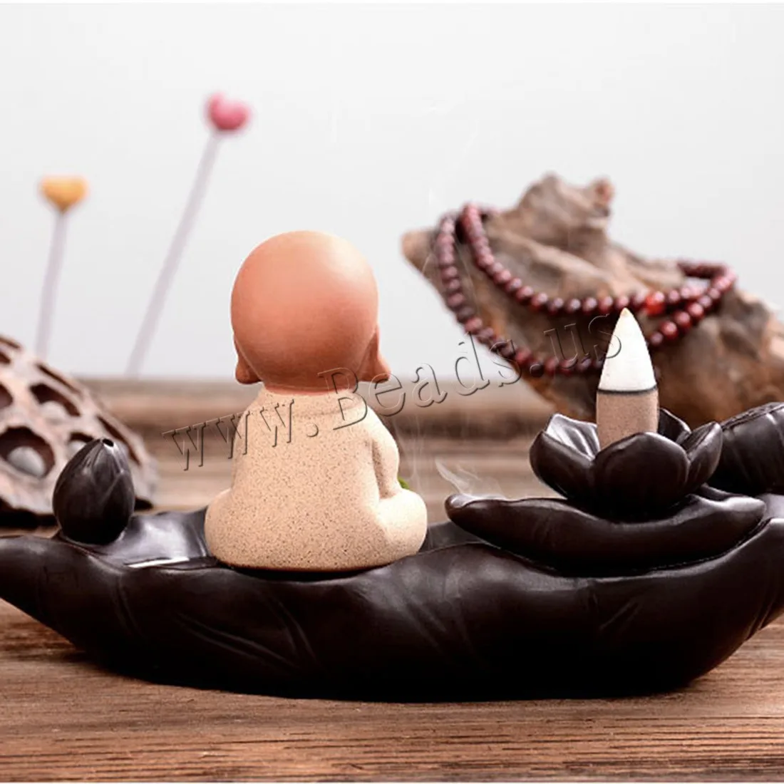 Креативный держатель для благовоний керамический Лотос курильница с обратным