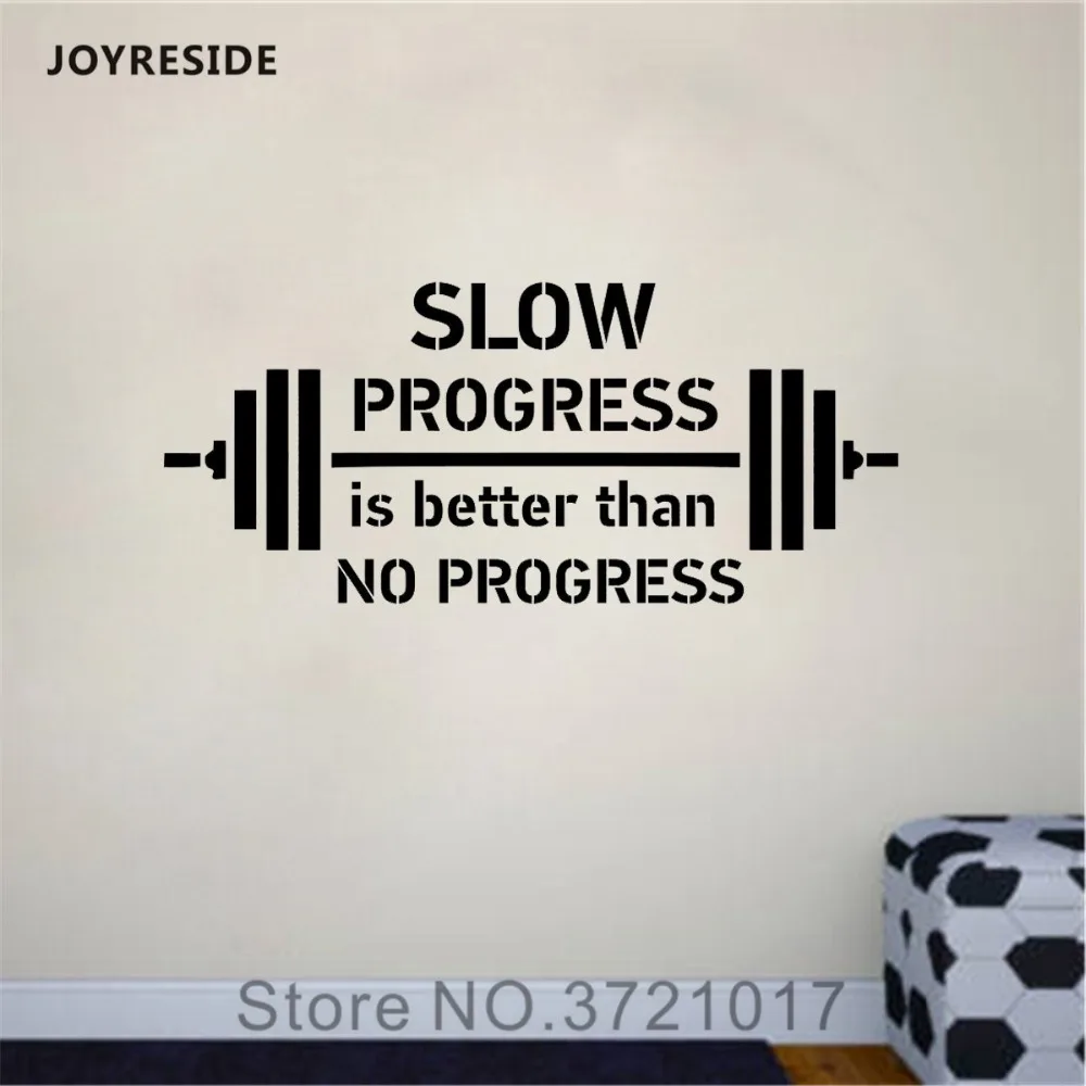 JOYRESIDE спортивные цитаты на стены мотивационные наклейки виниловые наклейки тренажерный зал домашний интерьер дизайн украшения гостиной художественная Фреска A1615