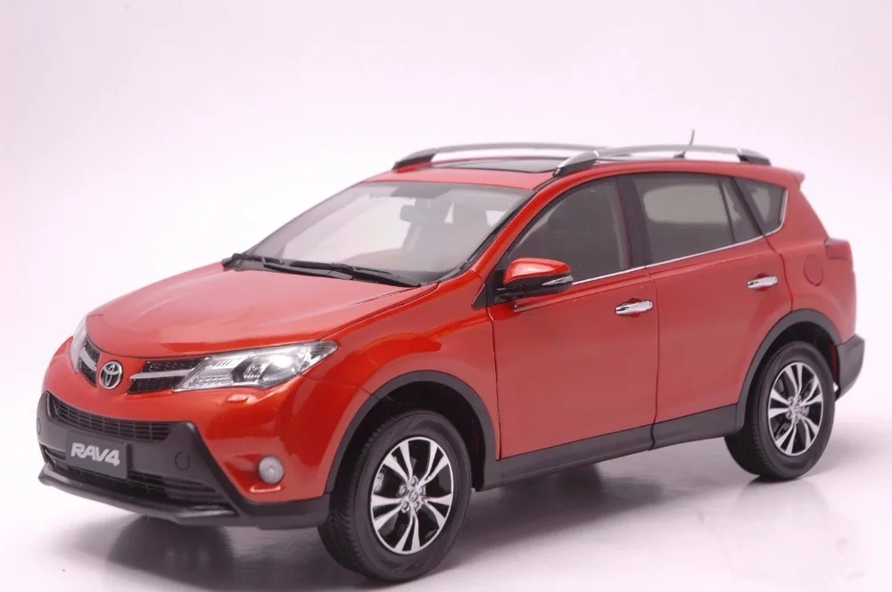 1:18 Модель литья под давлением для Toyota RAV4 2013 Оранжевый внедорожник игрушечный