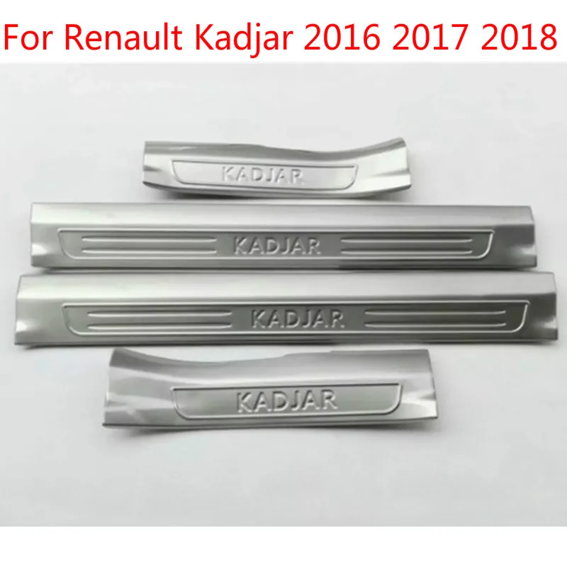 Накладка на порог из нержавеющей стали для Renault Kadjar 2016 2017 2018|Хромирование| |