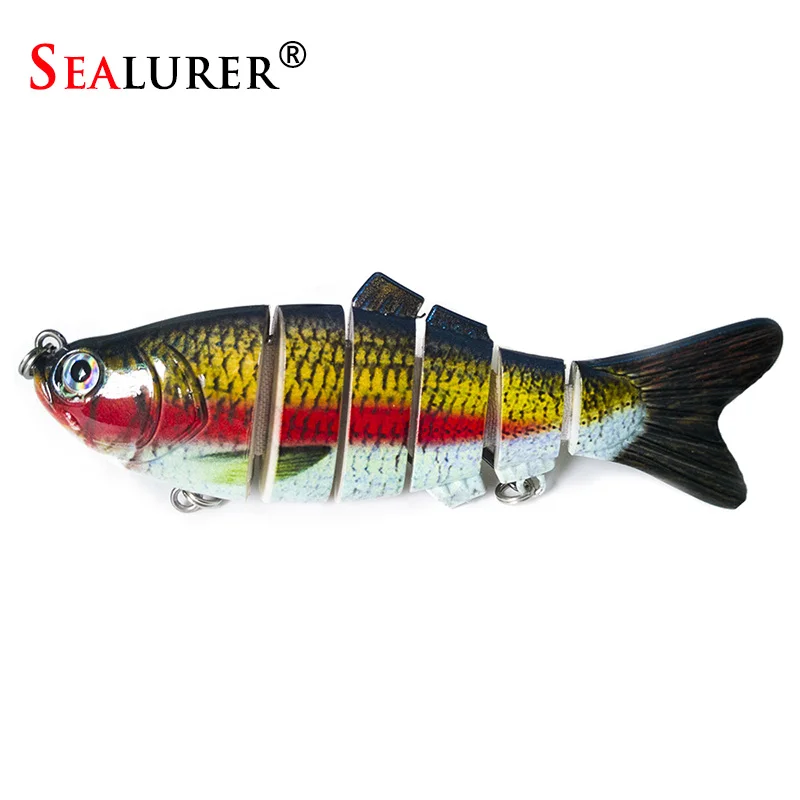 D18B Sealurer 1 шт. Рыбалка Воблеры Реалистичные Рыбалка приманки 6 Сегмент Swimbait Жесткий приманки медленно 10 см 17 г иска искусственные приманки - Цвет: D18B