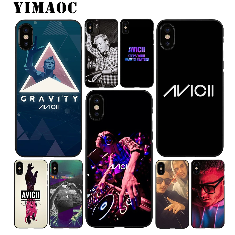 YIMAOC DJ Avicii SNAKE Soft TPU Black Silicone Case for iPhone X or 10 8 7 6 6S Plus 5 5S SE Xr Xs Max |