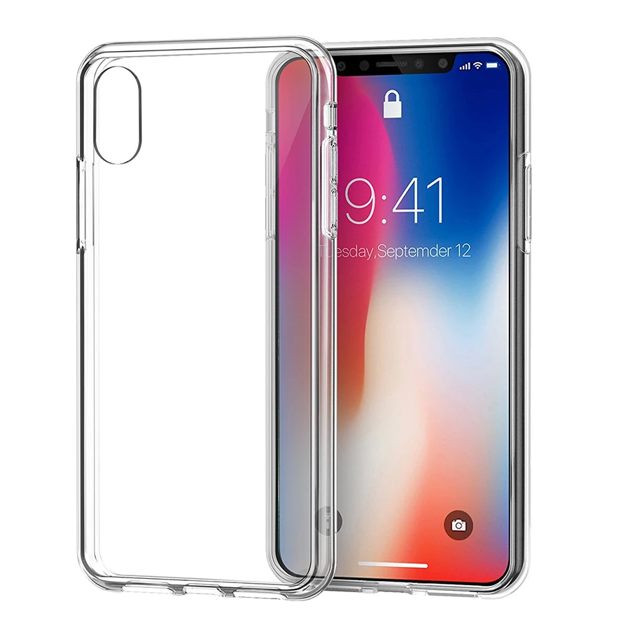 Прозрачный силиконовый чехол для iPhone X 6 6S Plus s ультра тонкий мягкий прозрачный из