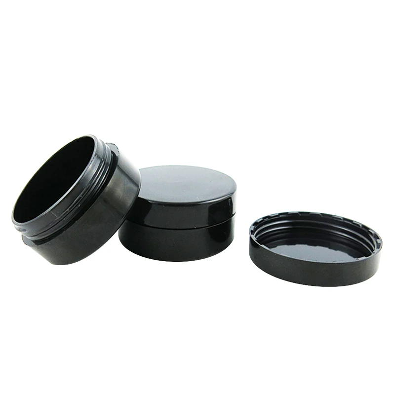 50g 60g 80g 100g Travel Empty Black Cream Cosmetic Jar PET Conatiner Black Screw Lid Container Cosmetics Cosmetic packaging jar