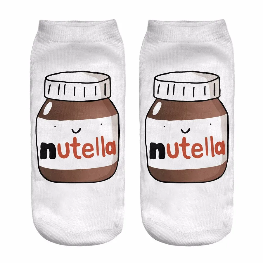 Nutella/забавные носки короткие женские с объемным принтом милые корейские | Женская