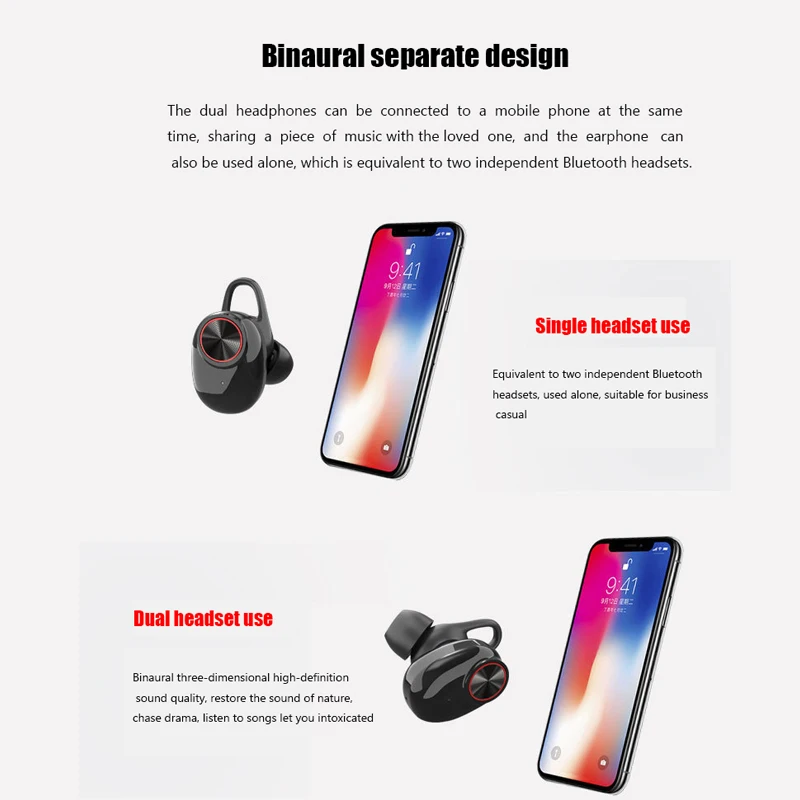 XLSTO Bluetooth 5 0 TWS бинауральные звонки наушники истинные мини беспроводные гарнитура
