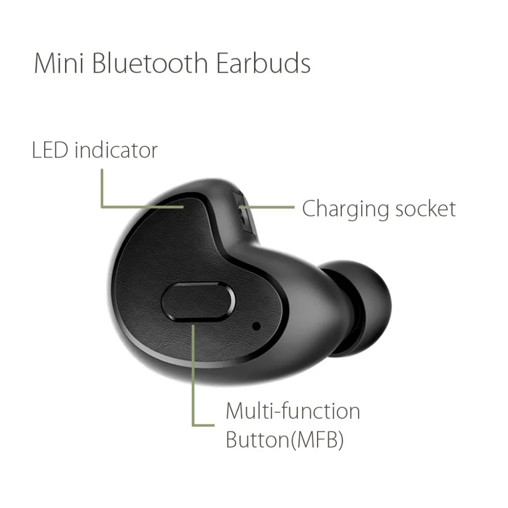 Avantree Мини Bluetooth Наушники V4.1 с микрофоном плотно прилегающие беспроводные
