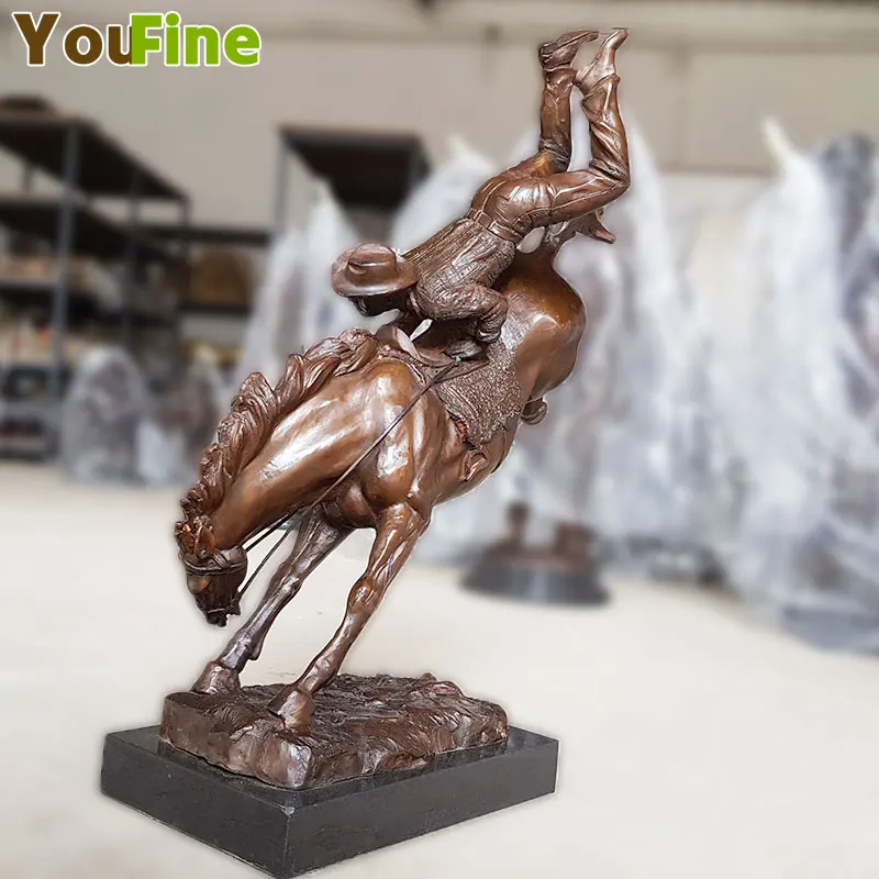 

21.7 Frederic Remington Bronze Horse Statue Famous Bronze Sculpture Statues Home Decorative Art Craft Decor Ornament Collection