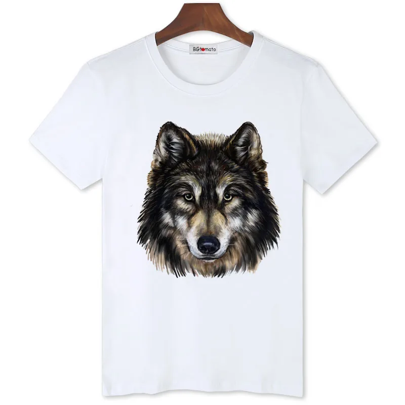 

2021 original brand good quality man's printing Wolf King hot style t shirt three colors Short sleeve Comfortable cool shirt