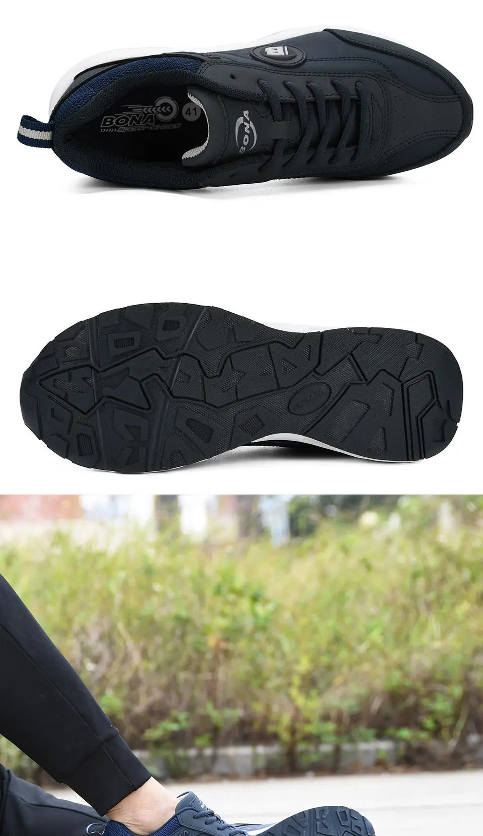 BONA/ Весенняя повседневная обувь; Мужская дышащая обувь; Tenis Masculino; обувь; zapatos hombre Sapatos; Уличная обувь; удобные мужские кроссовки